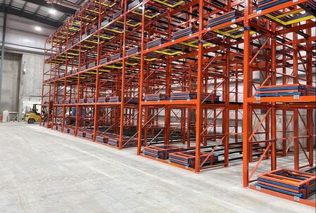 Pallet racking inside warehouse